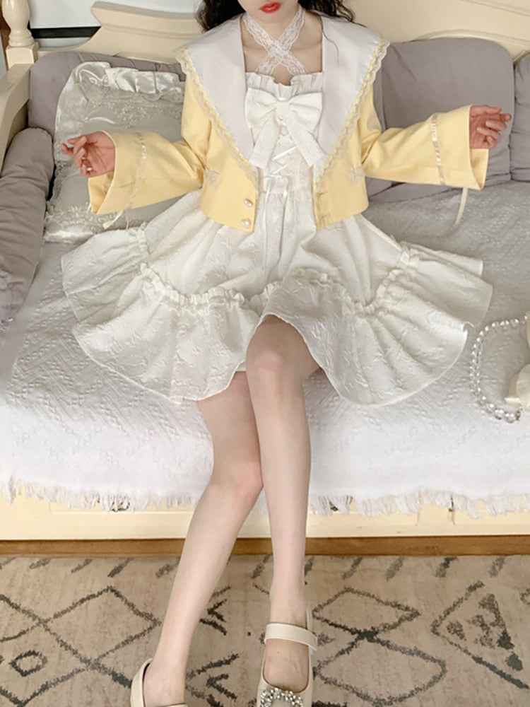 Youthful innocence white dress - dress - fairycore - kawaii - ruffled - white