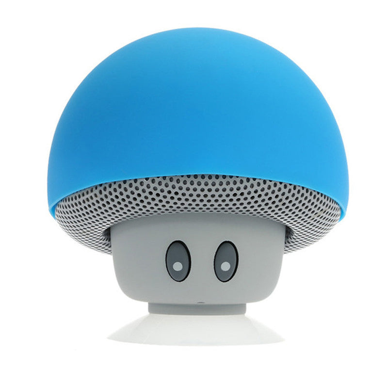 waterproof bluetooth mushroom speaker with built in microphone hands free mic device portable nintendo kawaii blue mushroom toadstool by kawaii babe