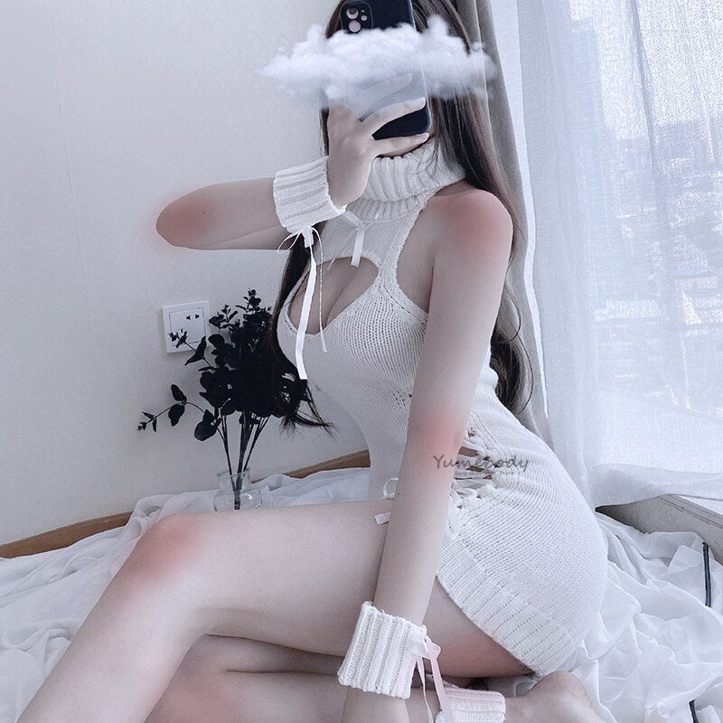 virgin killer sweater dress Amazon.com: Agoky Women's One-Piece Knitted Cut Out Nightdress Lingerie Anime Cosplay Black One Size: Clothing, Shoes & Jewelry Virgin Killer Sweater Dress for