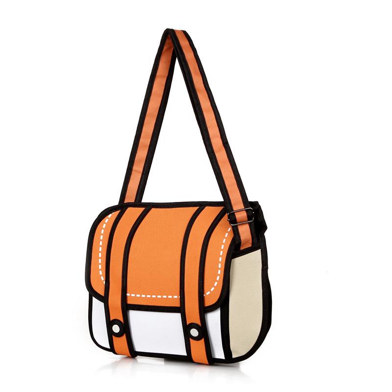 2D Bag Graffiti White Laptop Backpack | JumpFromPaper Cartoon Bag