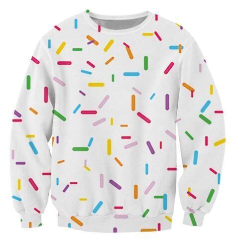 90s Abstract Crewneck Sweatshirts Vintage Prints | Kawaii Babe