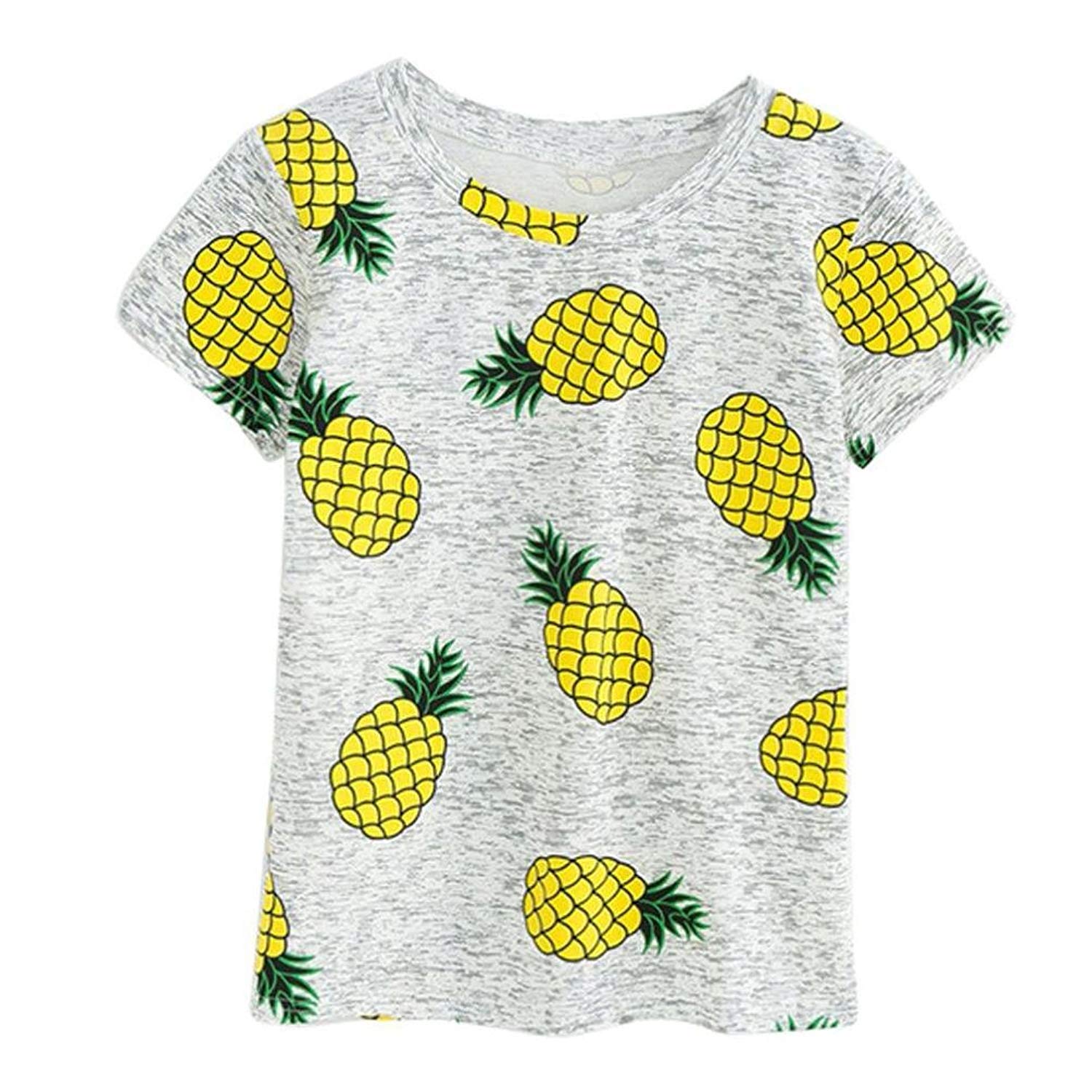 Lucky Pineapple Tee Classic Tropical Fruit T-Shirt Top | Kawaii Babe