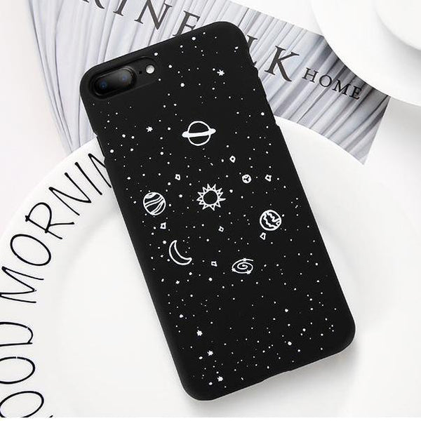 Black Space Planets Stars Goth iPhone Phone Case Cover Black Space Planets Stars Goth iPhone Phone Case Cover