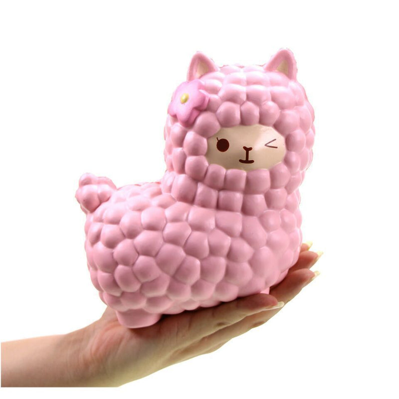 pink alpaca squeeze toy stress ball stress relief autism stim stimming kawaii fairy kei by kawaii babe