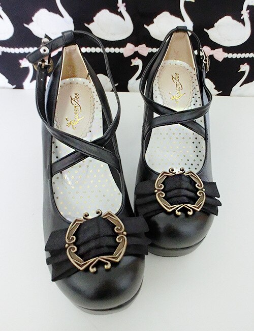 Traditional Bow Embellished Heels