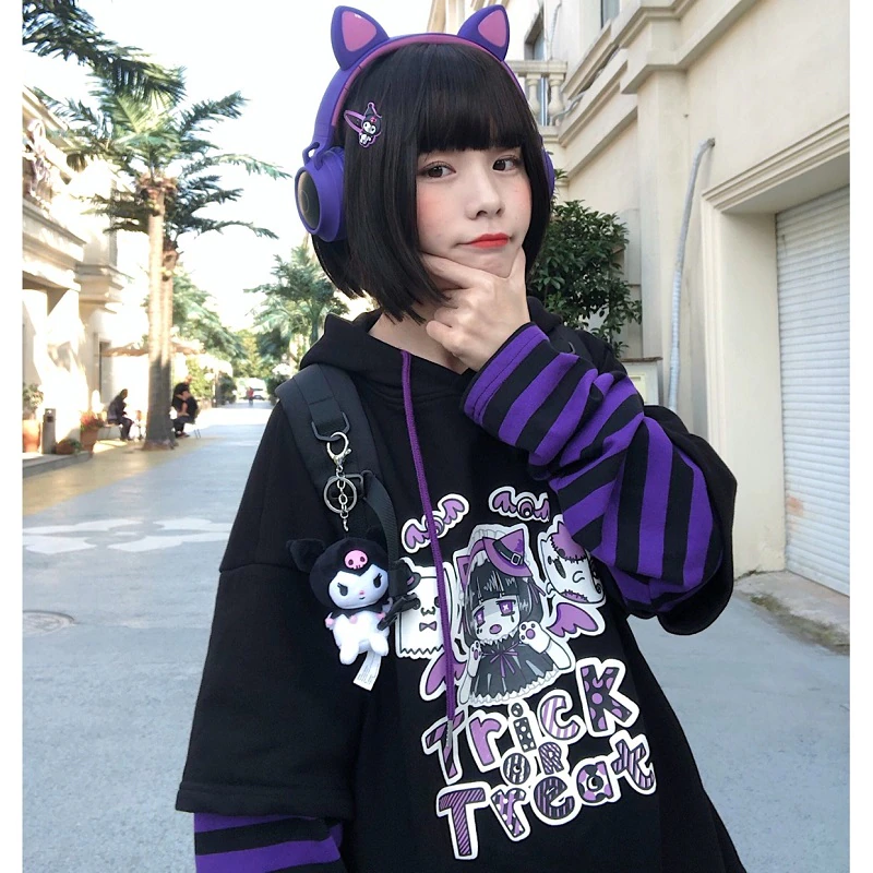 Purple anime hoodie hotsell