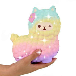rainbow alpaca squeeze toy stress ball stress relief autism stim stimming kawaii fairy kei by kawaii babe