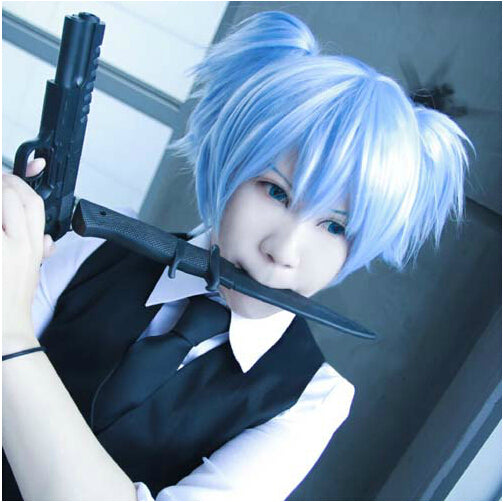 Kill La Kill Ryuko Matoi Short Hair Dark Blue Mixed Red Anime Cosplay –  Coserz