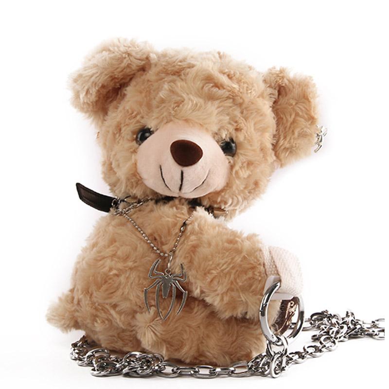 Fuzzy Soft Teddy Bear Messenger Bag Cross Body