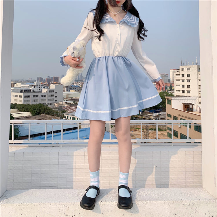 Traditional School Girl Dress Japanese Mori Girl Style | Kawaii Babe
