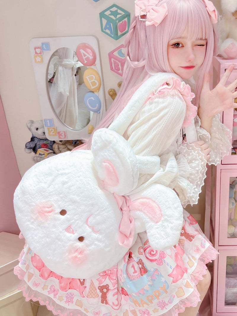 Jumbo Fuzzy Bunny Lolita Bag – Kawaii Babe