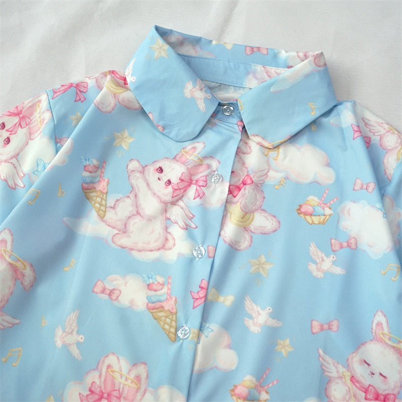 Angel Bunny Button-Up