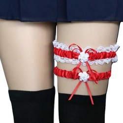Ruffled Garter Belt Set Elastic Wedding Bridal Flowers | Kawaii Babe Ruffled Garter Belt Set Elastic Wedding Bridal Flowers | Kawaii Babe