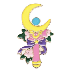 Sailor Moon Wand Enamel Pin Lapel Brooch Magical Girl Mahou Shoujo Otaku Anime Kawaii