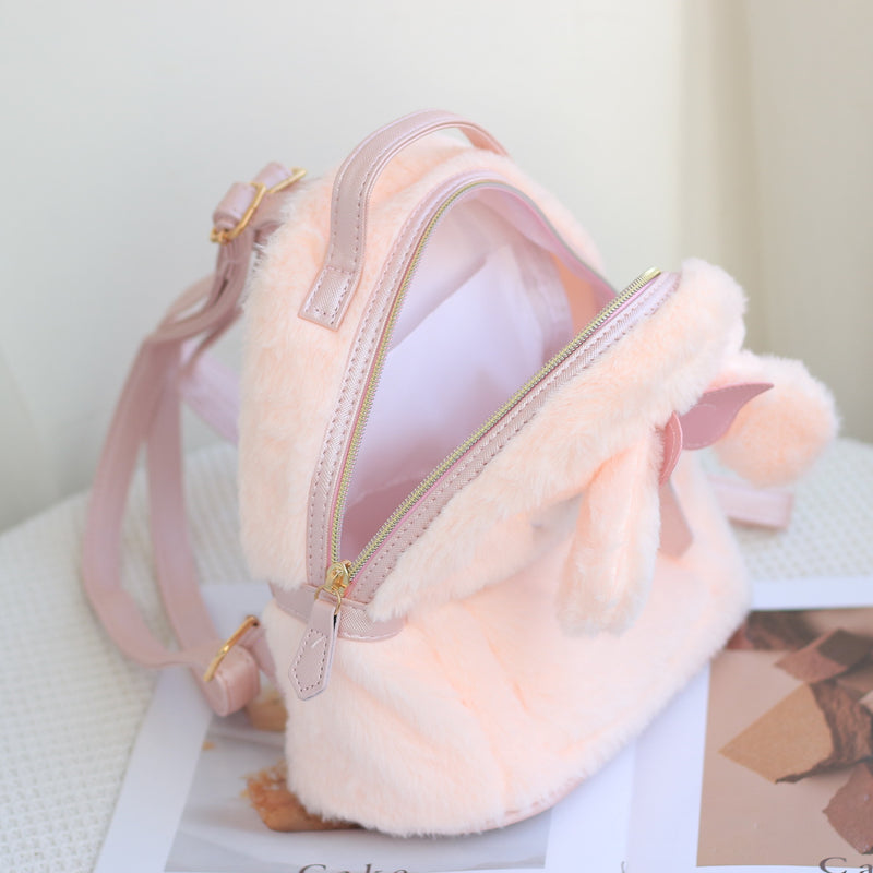 Fuzzy Soft Cinnamoroll My Melody Plush Backpack Bags Kawaii Shop ...