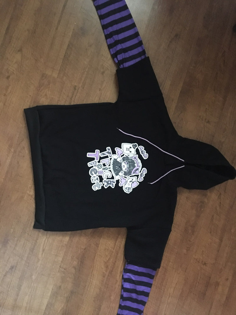 Trick or Treat | Kawaii Sweatshirt Purple Babe Halloween Black Hoodie