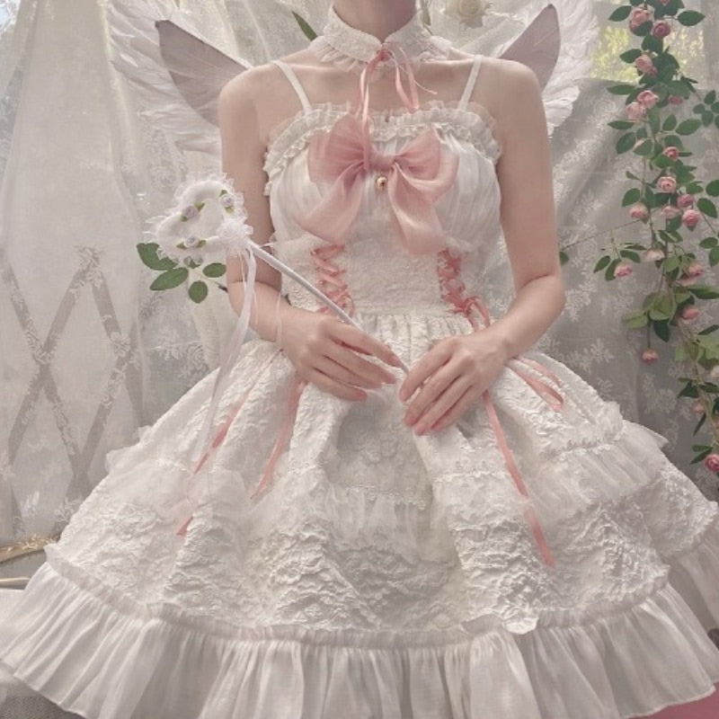 white lolita dress - no restrictions 78 M 84 Angel Assembly Lolita Dress Lace