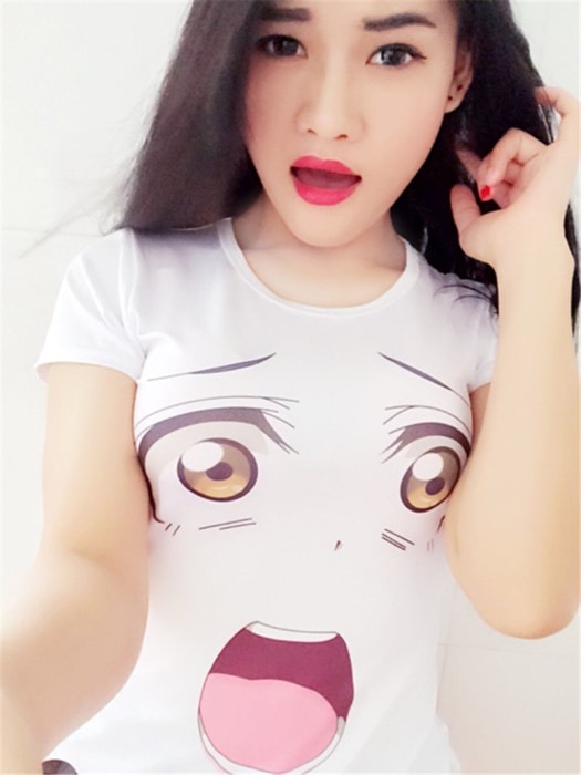 Cute Anime Face Expression T-Shirts Tee Tops Manga | Kawaii Babe