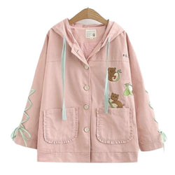 Avocado Bear Jacket - Pink / L - coat