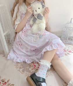 Baby Angel Bear Lolita Dress - Purple - angel bear, angels, bear dress, clothes, clothing