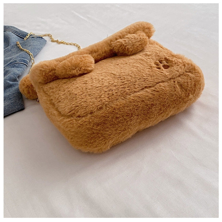 Baby Bear Fur Handbag - fuzzy, fuzzy bag, handbag, handbags, kawaii bag Kawaii Babe
