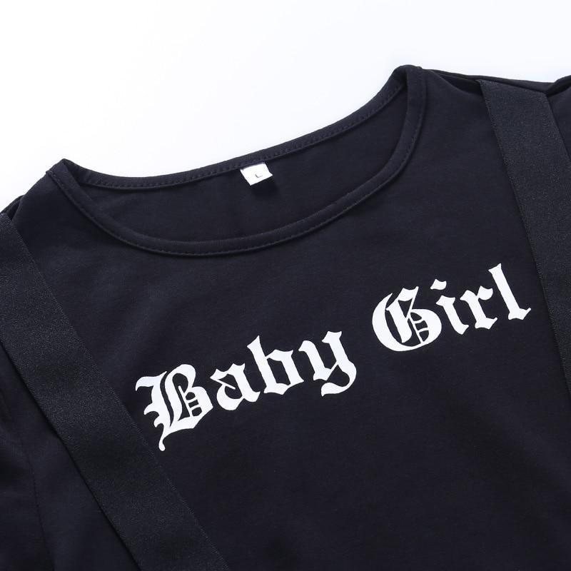 Baby Girl Suspender Crop Top - baby girl crop top, babygirl belly shirt, shirts, top