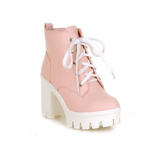 Pink Patent 20 cm FLA-1050 extrem platform high heels ankle boots