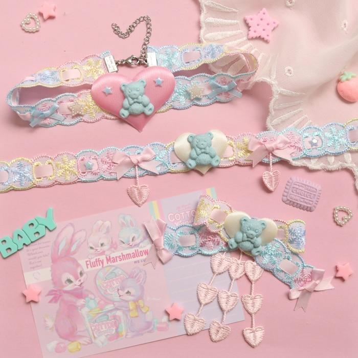 Babyspace Bear Collar - baby bear, babyspace, bear choker, cat, cat collar
