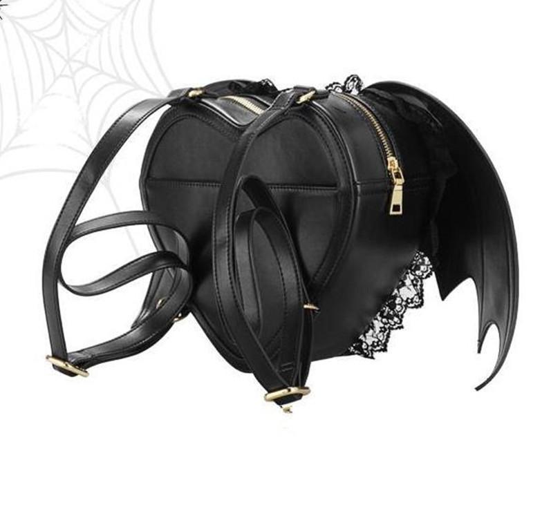 Buy myaddiction Black Bat Wings Backpack Goth Punk Lace Wing Shoulder Bag  Leather Rucksack Clothing, Shoes & Accessories
