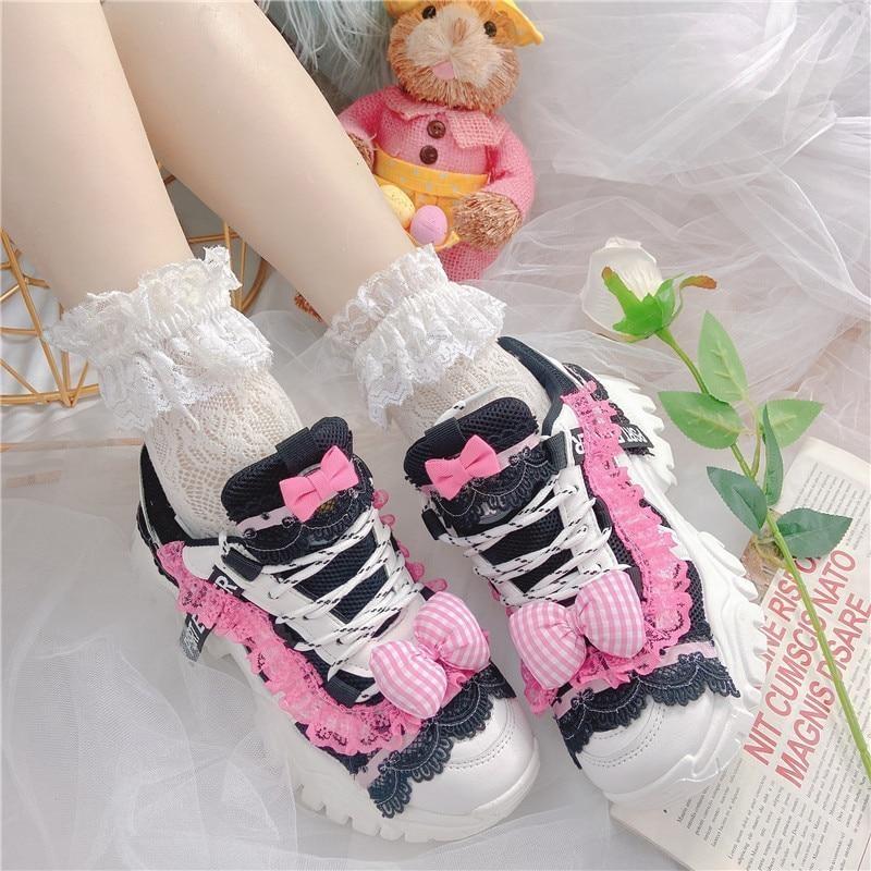 Black Pink Baby Doll Sneakers
