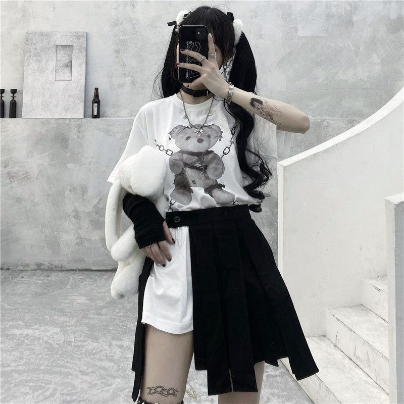 Chained Teddy Bear Black Gothic Dark Occult Fashion | Kawaii Babe