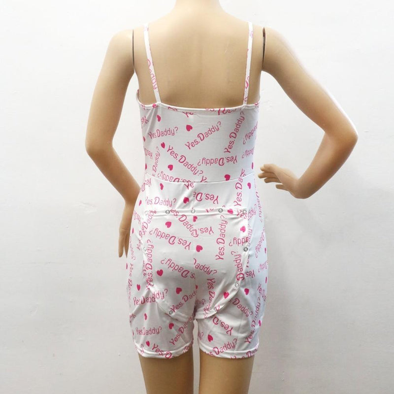 Butt-Flap Yes Daddy Romper - ab dl, abdl, adult babies, baby, baby diaper lover