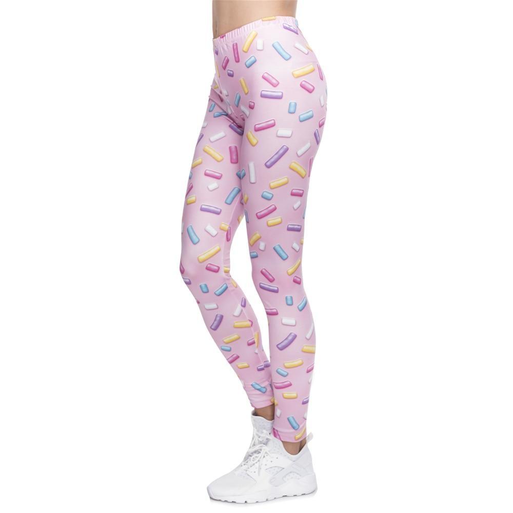 Candy Sprinkles Leggings Pastel Pink Yoga Pants