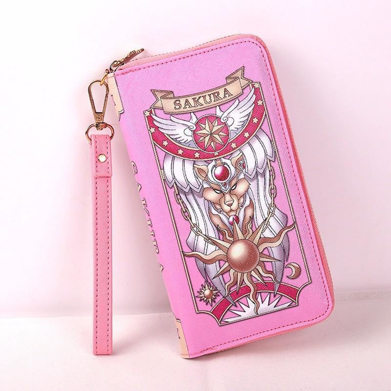 Magical Girl Zipper Wallet Coin Pouch with Strap | Kawaii Babe Pink