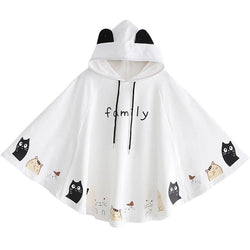 Cat Family Poncho - sweater