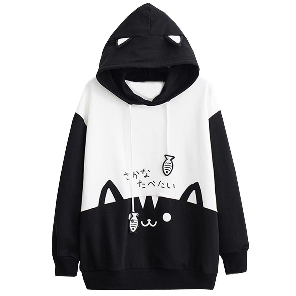 [RADINEO]★ 韓国人気★LONG CAT HOODIE LONG CAT SWEAT - RADINEO | 60% - Asian Fashion Online Store