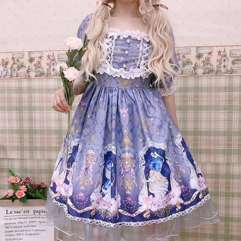 Heaven Angel Lolita Dress JSK Kawaii Fairy Kei | Kawaii Babe Purple Blue Heaven Angel Lolita Dress JSK Kawaii Fairy Kei | Kawaii Babe Purple Blue