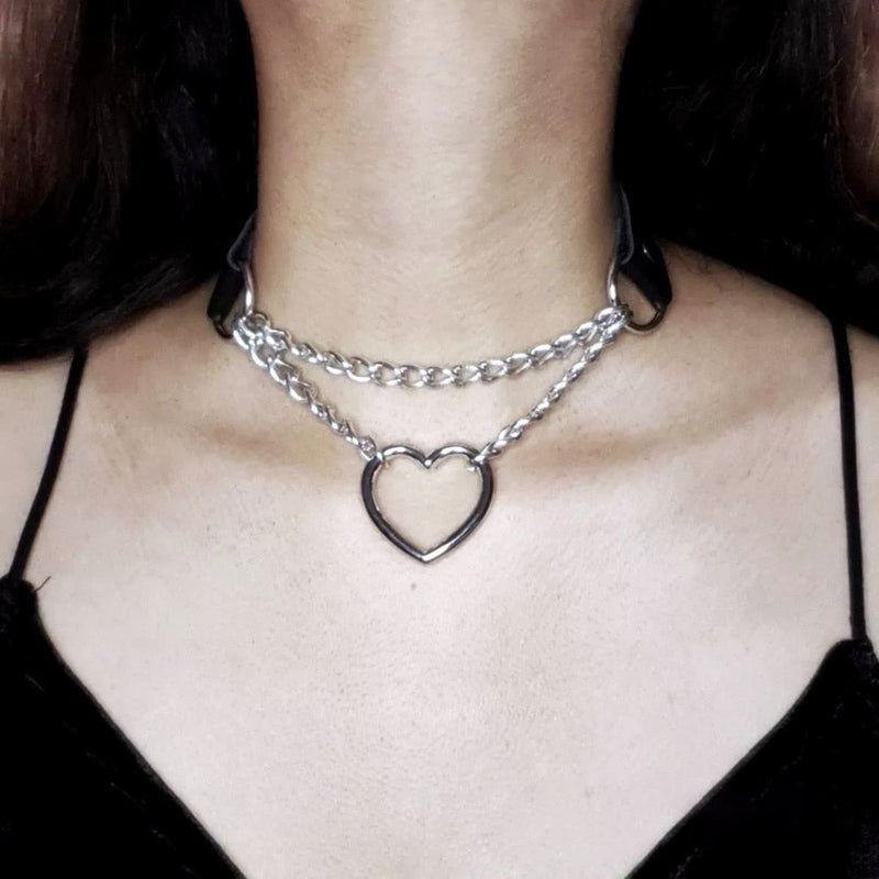 Chained Princess Collar & Leash Set - Black Choker