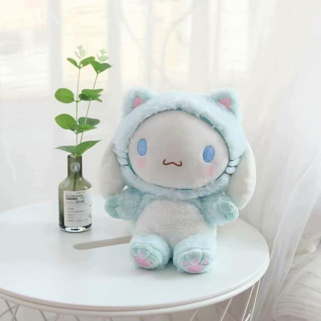 Fairy Kei Pastel Blue Cinnamoroll  Plush Toy Bag Purse Storage Kawaii Cute 