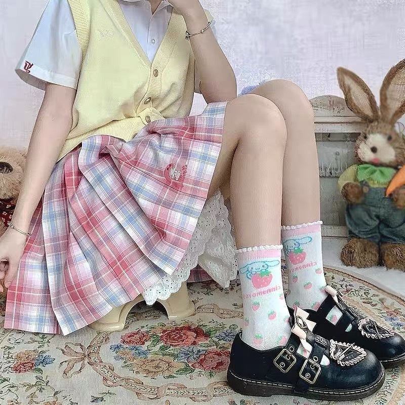 Cinnamoroll Strawberry Sockies - cinnamoroll, fairy kei, sanrio, sock, sockies