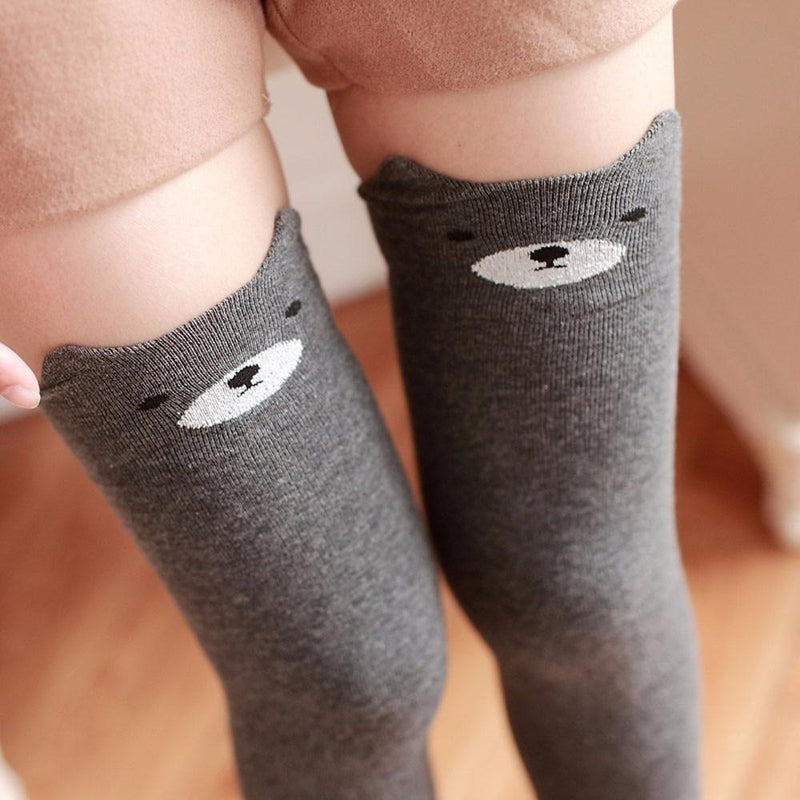 Cozy Knit Thigh High Stockings Snuggly Warm Long Johns by Kawaii Babe