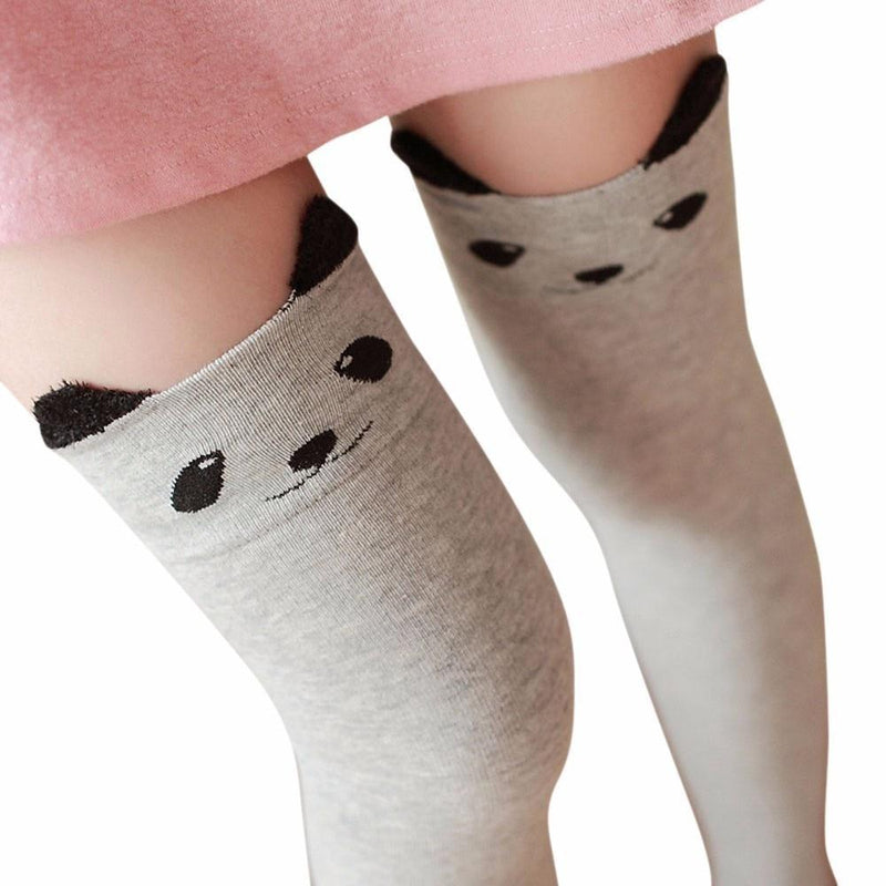 Cotton Animal Thigh Highs - stockings