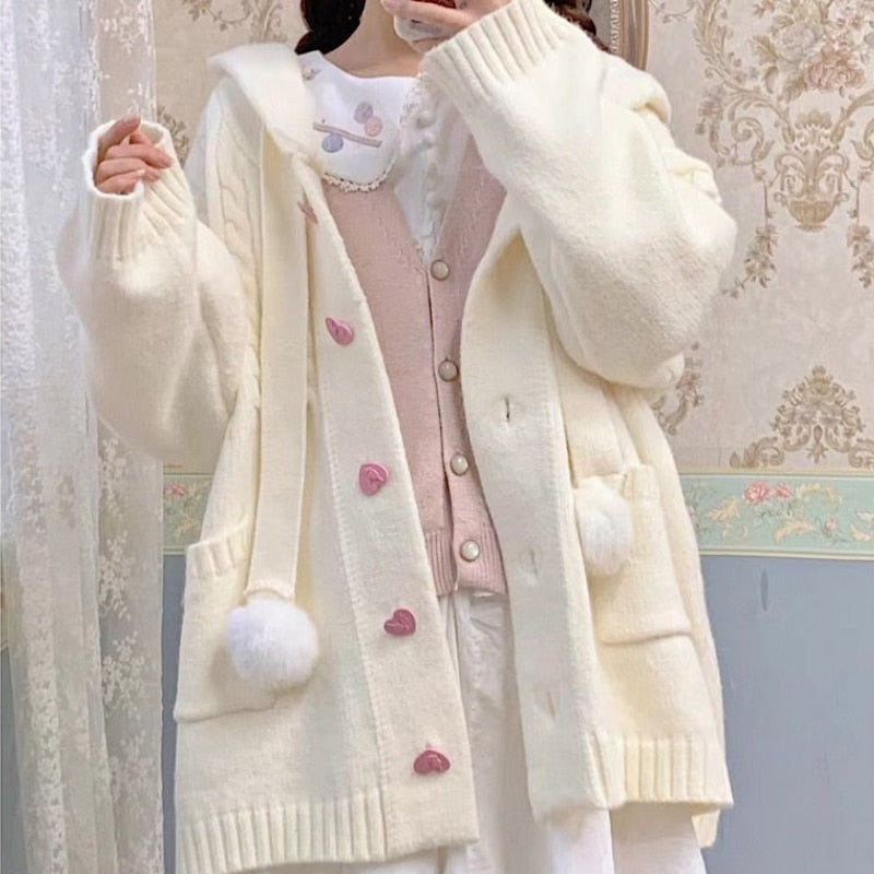 Cozy Kawaii Cardigan - Main Image