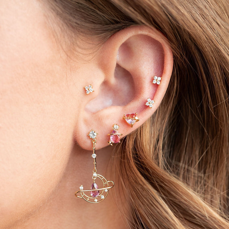 Crescent Moon Drop Earrings - dangle earrings, drop earrings, jewelry, moon, moons Kawaii Babe