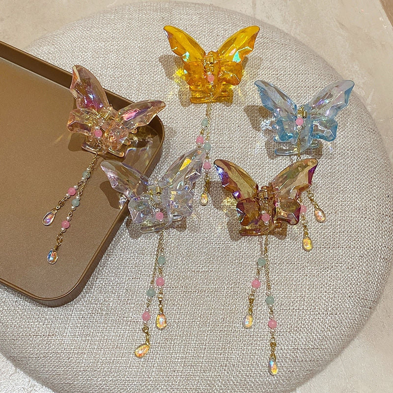 Crystal Butterfly Claw Hair Clip - clips, hair accessories, hair accessory, hair clip Kawaii Babe