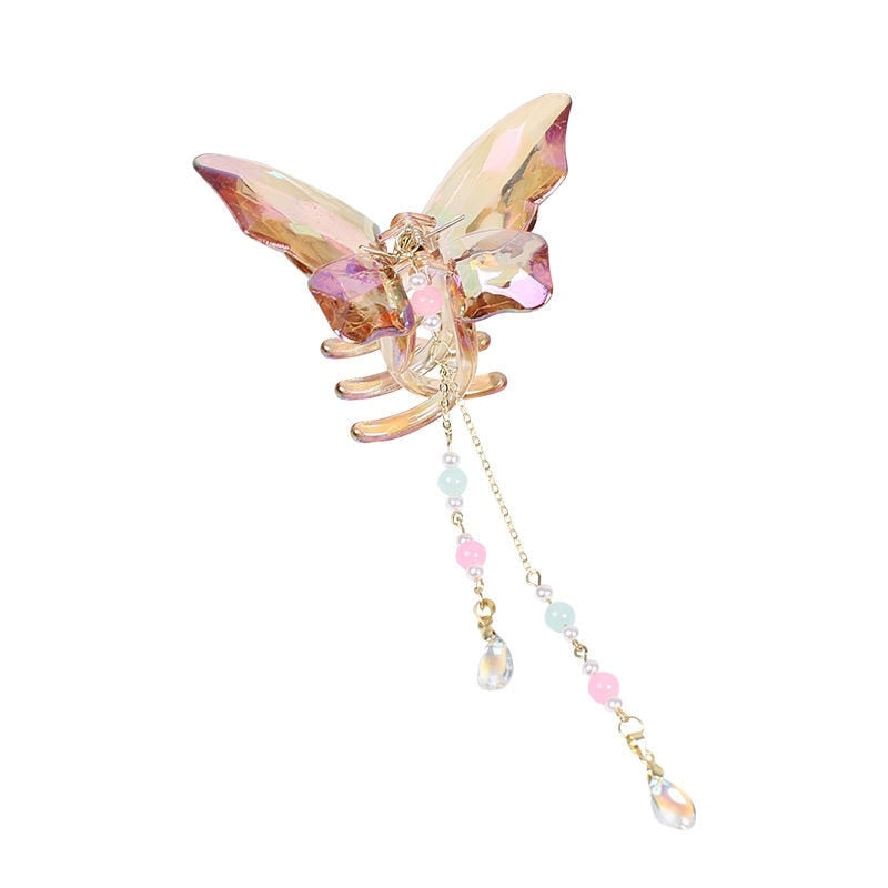 Crystal Butterfly Claw Hair Clip - clips, hair accessories, hair accessory, hair clip Kawaii Babe