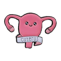 cuterus uterus lapel brooch enamel pin feminist feminism girl power empowerment kawaii 