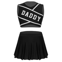 Daddy Cheerleader Outfit - Black / XL - costume