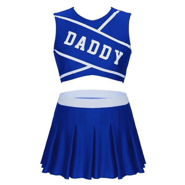 Daddy Cheerleader Outfit - Royal Blue / S - costume