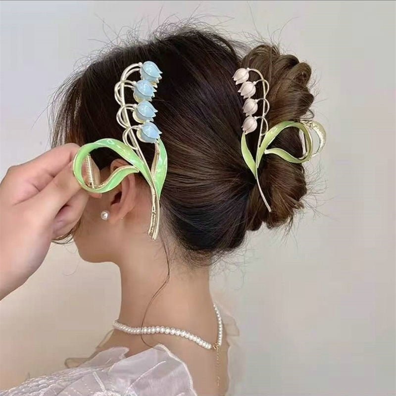 Women Hair Clips Claw Large Geometric Elegant Metal Hollow Out Hair  Accessories